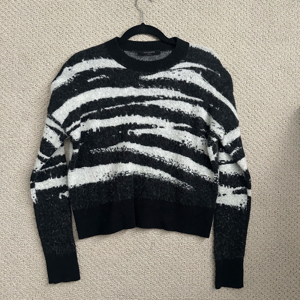 ALLSAINTS Ture Zebra Jacquard Sweater